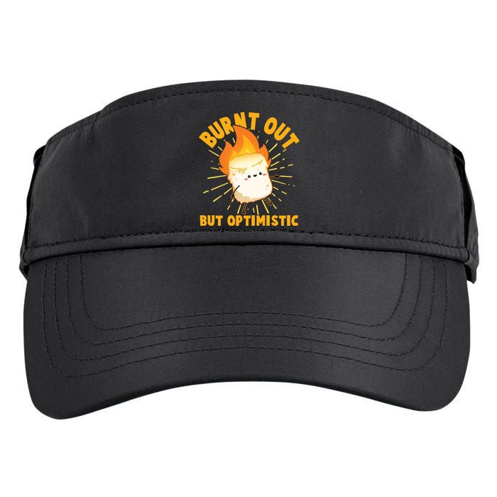 Funny Burnt Out But Optimistic Marshmallow Adult Drive Performance Visor