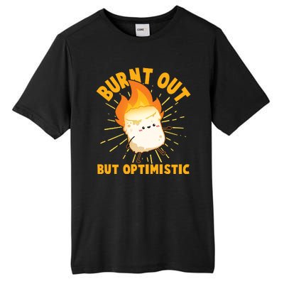 Funny Burnt Out But Optimistic Marshmallow Tall Fusion ChromaSoft Performance T-Shirt