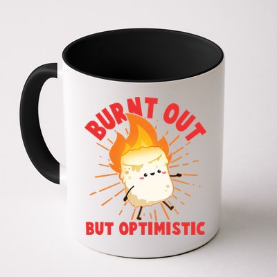 Funny Burnt Out But Optimistic Marshmallow Mug