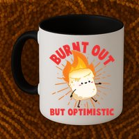 Funny Burnt Out But Optimistic Marshmallow Mug
