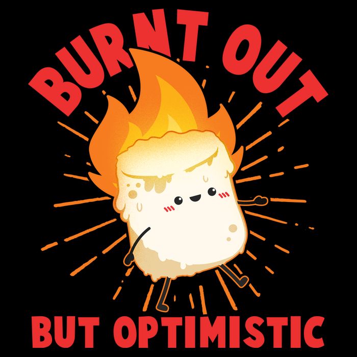 Funny Burnt Out But Optimistic Marshmallow Mug