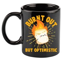 Funny Burnt Out But Optimistic Marshmallow 11oz C Handle Ceramic Mug