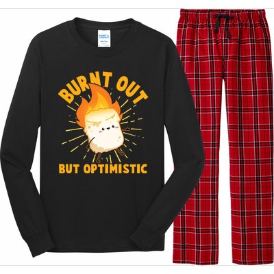 Funny Burnt Out But Optimistic Marshmallow Long Sleeve Pajama Set