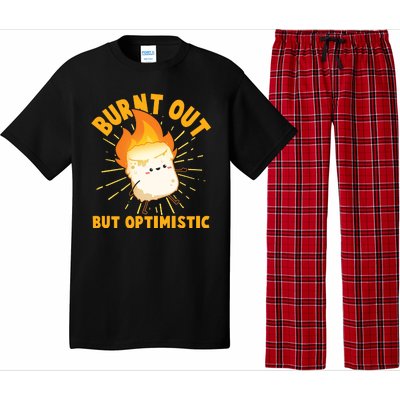 Funny Burnt Out But Optimistic Marshmallow Pajama Set