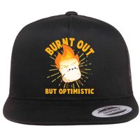 Funny Burnt Out But Optimistic Marshmallow Flatbill Hat