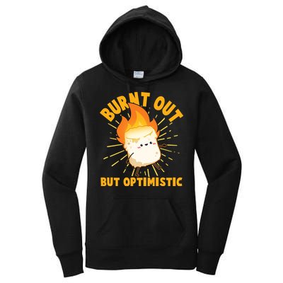 Funny Burnt Out But Optimistic Marshmallow Women's Pullover Hoodie