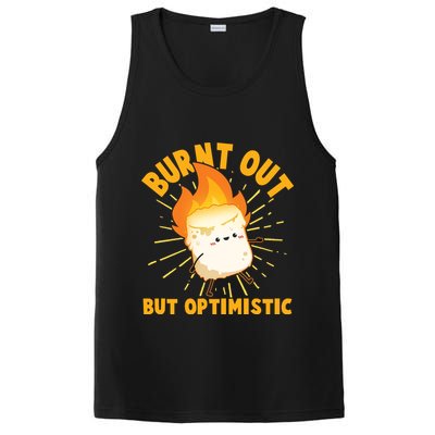 Funny Burnt Out But Optimistic Marshmallow PosiCharge Competitor Tank