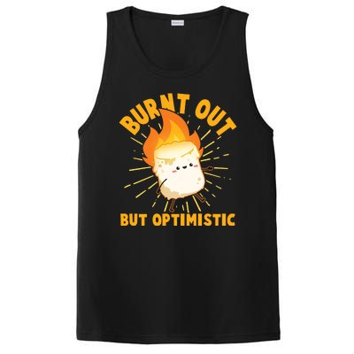 Funny Burnt Out But Optimistic Marshmallow PosiCharge Competitor Tank