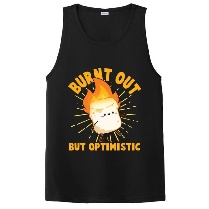 Funny Burnt Out But Optimistic Marshmallow PosiCharge Competitor Tank