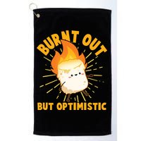 Funny Burnt Out But Optimistic Marshmallow Golf Towel