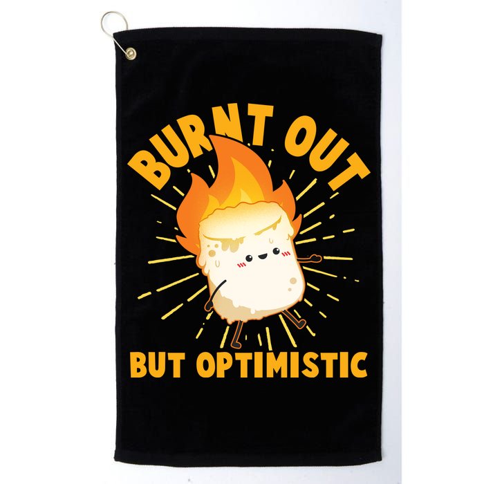 Funny Burnt Out But Optimistic Marshmallow Golf Towel
