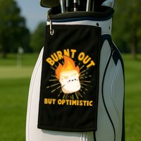 Funny Burnt Out But Optimistic Marshmallow Golf Towel