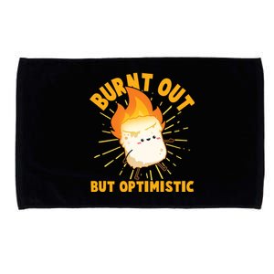 Funny Burnt Out But Optimistic Marshmallow Microfiber Hand Towel