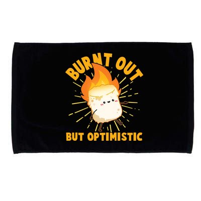 Funny Burnt Out But Optimistic Marshmallow Microfiber Hand Towel