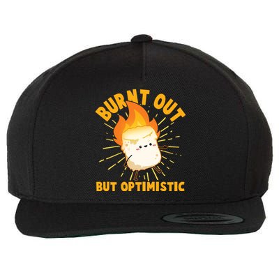 Funny Burnt Out But Optimistic Marshmallow Wool Snapback Cap