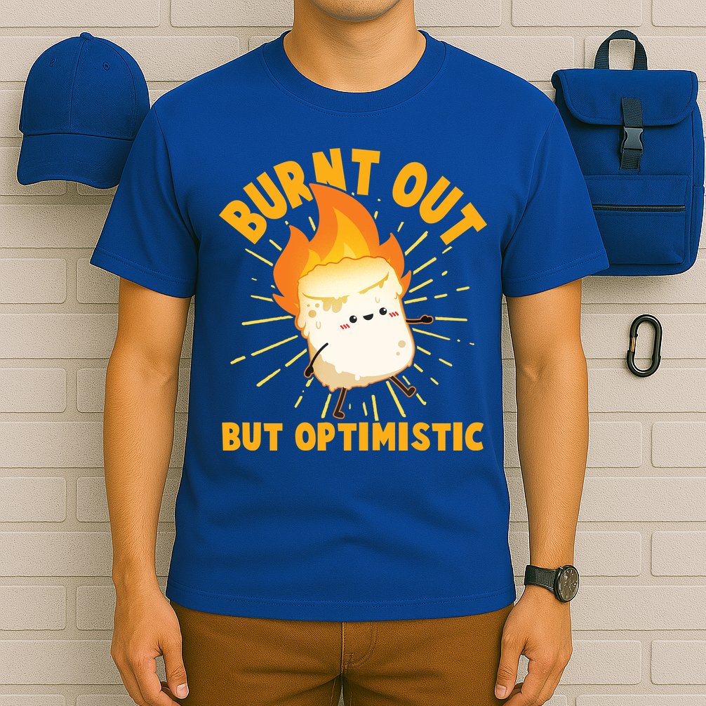 Funny Burnt Out But Optimistic Marshmallow T-Shirt