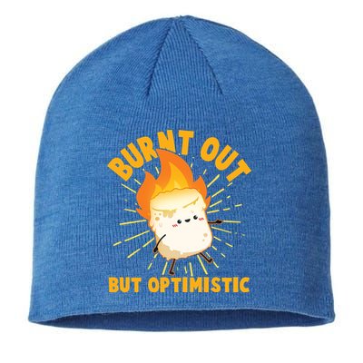 Funny Burnt Out But Optimistic Marshmallow Sustainable Beanie