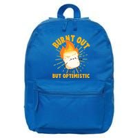 Funny Burnt Out But Optimistic Marshmallow 16 in Basic Backpack