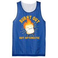 Funny Burnt Out But Optimistic Marshmallow Mesh Reversible Basketball Jersey Tank