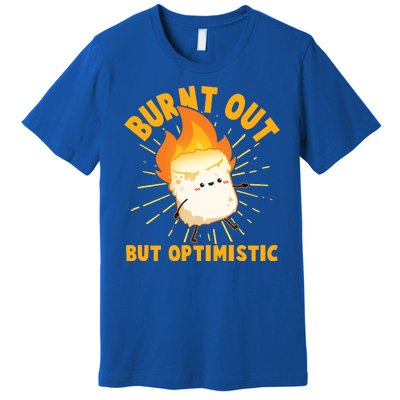 Funny Burnt Out But Optimistic Marshmallow Premium T-Shirt