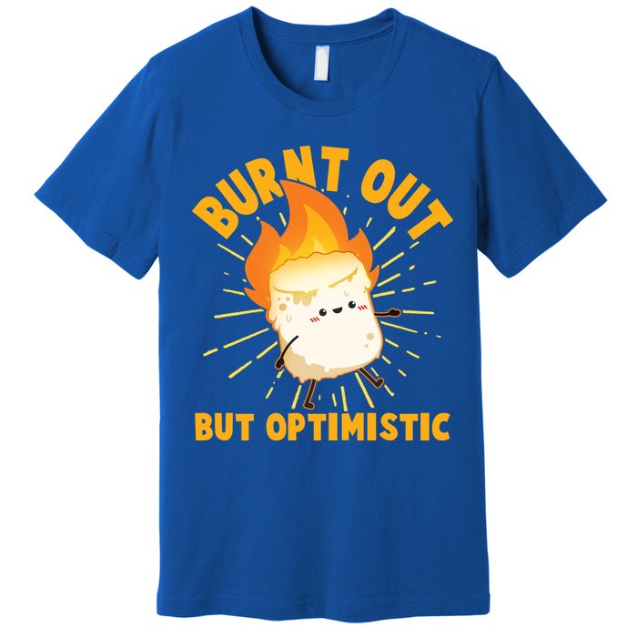 Funny Burnt Out But Optimistic Marshmallow Premium T-Shirt