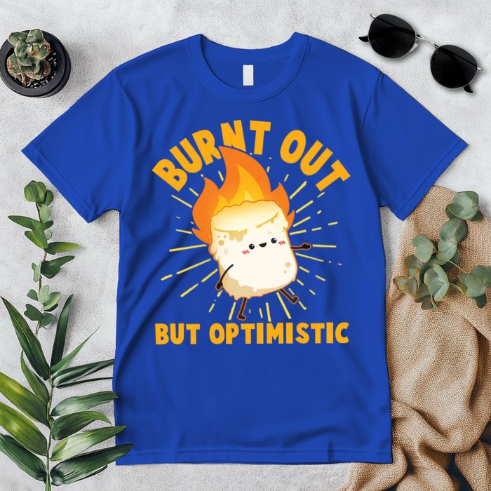 Funny Burnt Out But Optimistic Marshmallow Premium T-Shirt