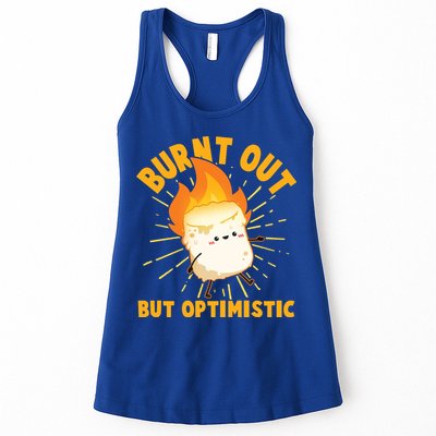 Funny Burnt Out But Optimistic Marshmallow Womens Tank Top