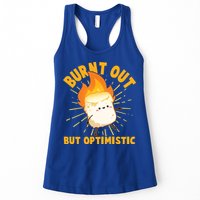 Funny Burnt Out But Optimistic Marshmallow Womens Tank Top