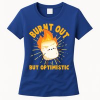 Funny Burnt Out But Optimistic Marshmallow Womens T-Shirt