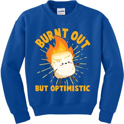 Funny Burnt Out But Optimistic Marshmallow Kids Sweatshirt