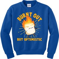 Funny Burnt Out But Optimistic Marshmallow Kids Sweatshirt