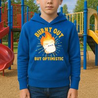 Funny Burnt Out But Optimistic Marshmallow Kids Hoodie