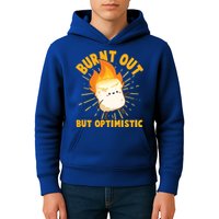 Funny Burnt Out But Optimistic Marshmallow Kids Hoodie