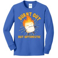 Funny Burnt Out But Optimistic Marshmallow Kids Long Sleeve Shirt