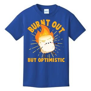 Funny Burnt Out But Optimistic Marshmallow Kids T-Shirt