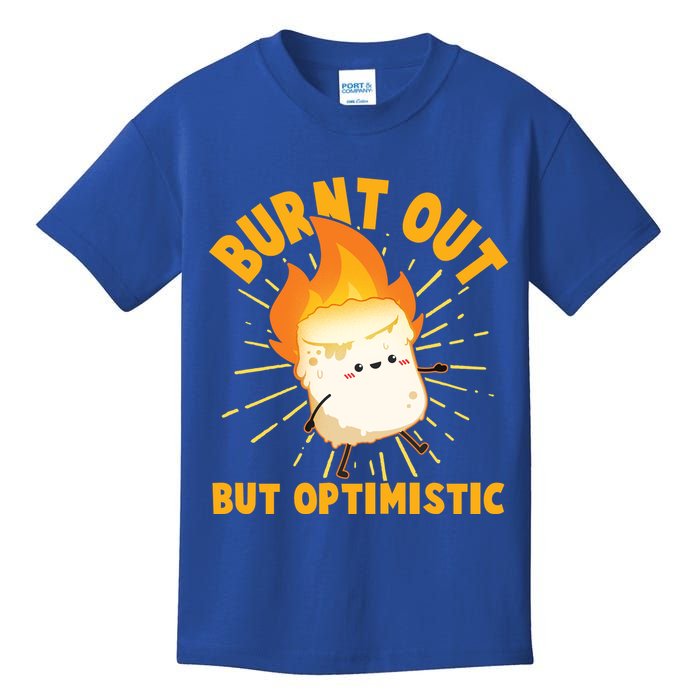 Funny Burnt Out But Optimistic Marshmallow Kids T-Shirt