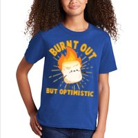 Funny Burnt Out But Optimistic Marshmallow Kids T-Shirt