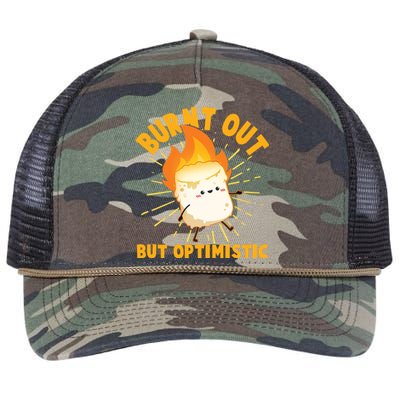 Funny Burnt Out But Optimistic Marshmallow Retro Rope Trucker Hat Cap