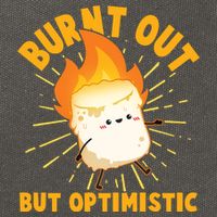 Funny Burnt Out But Optimistic Marshmallow Cotton Canvas Backpack