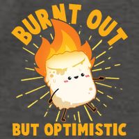Funny Burnt Out But Optimistic Marshmallow Vector Backpack