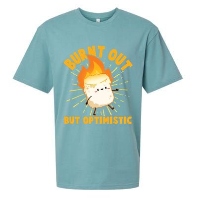 Funny Burnt Out But Optimistic Marshmallow Sueded Cloud Jersey T-Shirt