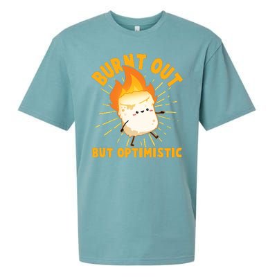 Funny Burnt Out But Optimistic Marshmallow Sueded Cloud Jersey T-Shirt