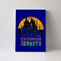 Funny Beware Of Hitchhiking Ghosts Halloween Canvas