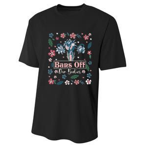 Flower Bans Off Our Bodies Female Choice Women Rights Performance Sprint T-Shirt