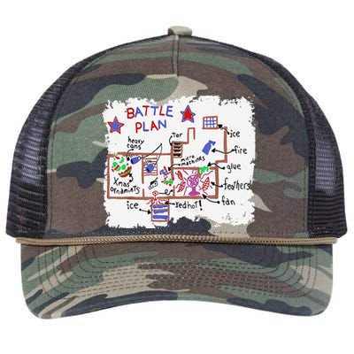 Funny Battle Plan Christmas Home Hand Dawn Alone Xmas Retro Rope Trucker Hat Cap