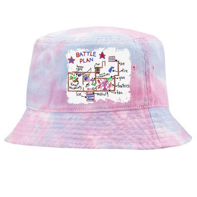 Funny Battle Plan Christmas Home Hand Dawn Alone Xmas Tie-Dyed Bucket Hat