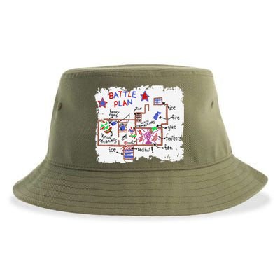 Funny Battle Plan Christmas Home Hand Dawn Alone Xmas Sustainable Bucket Hat