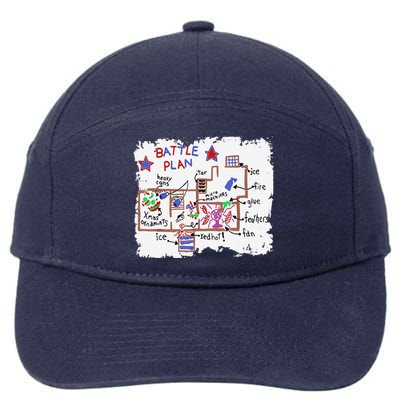 Funny Battle Plan Christmas Home Hand Dawn Alone Xmas 7-Panel Snapback Hat