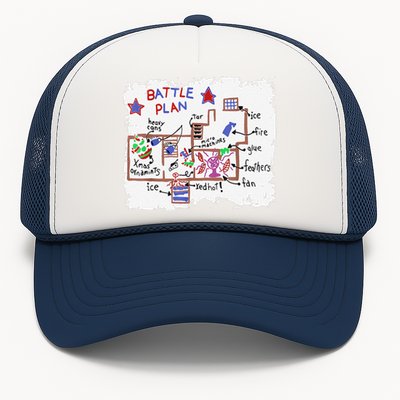 Funny Battle Plan Christmas Home Hand Dawn Alone Xmas Trucker Hat