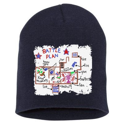 Funny Battle Plan Christmas Home Hand Dawn Alone Xmas Short Acrylic Beanie